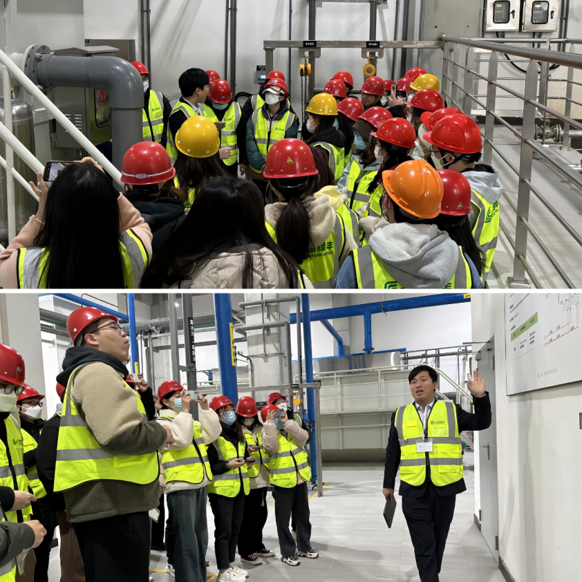 鄭州大學實習生來中原綠豐承建的胖東來污水站學習1